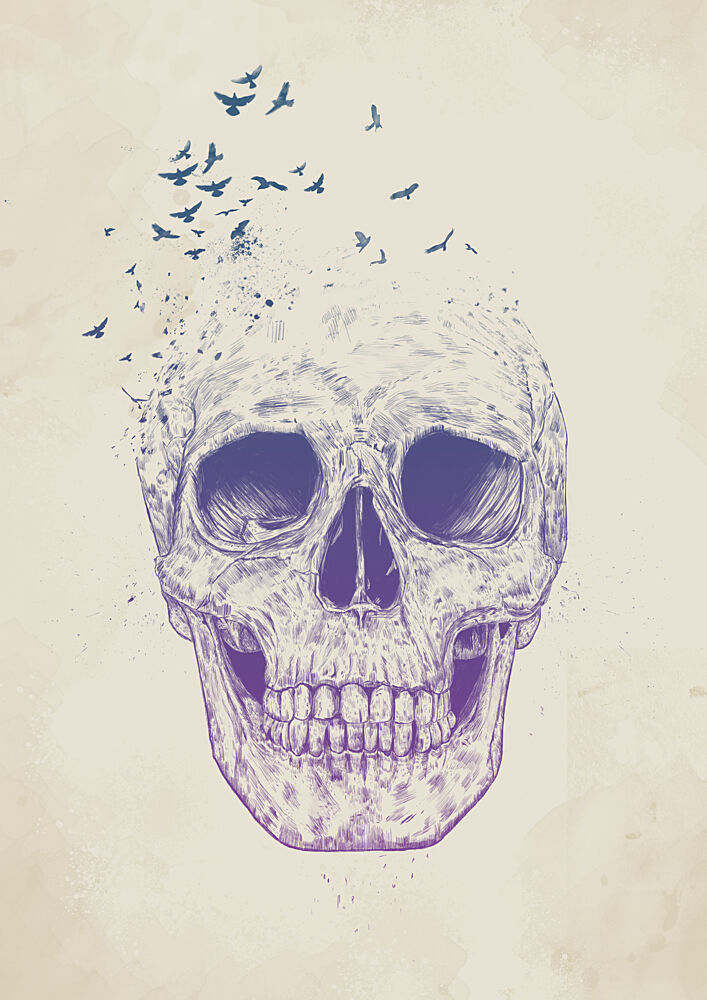 Ethereal Skull Birds art print by Balazs Solti for $57.95 CAD