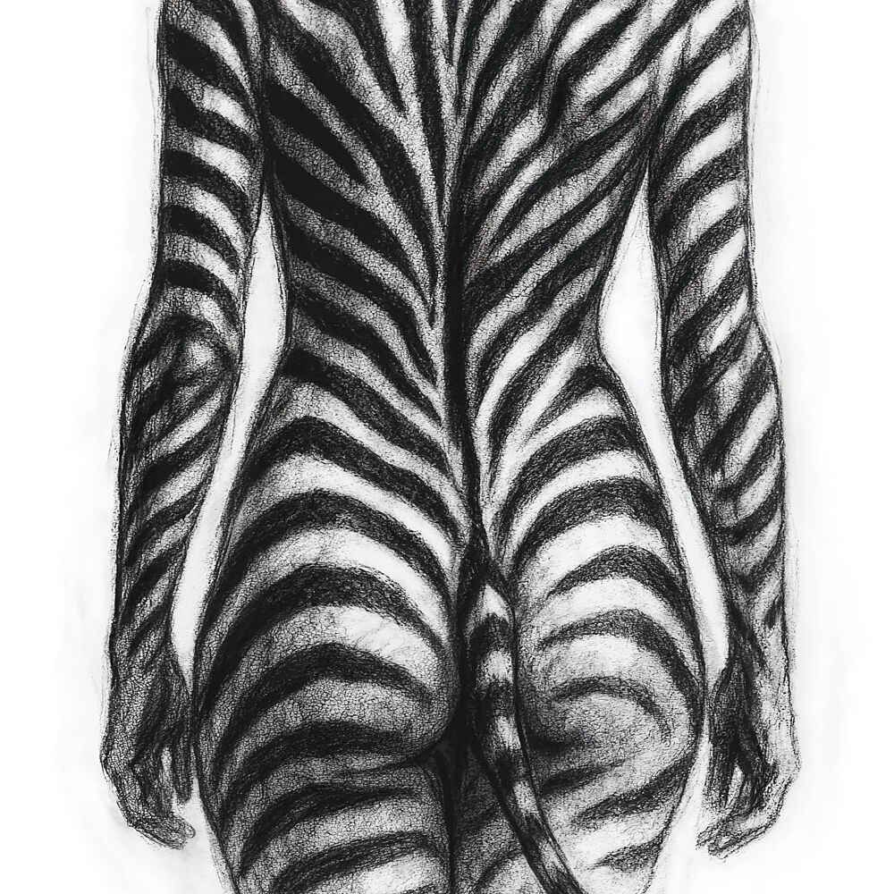 Zebra Striped Figure art print by Natalie Bruns for $57.95 CAD