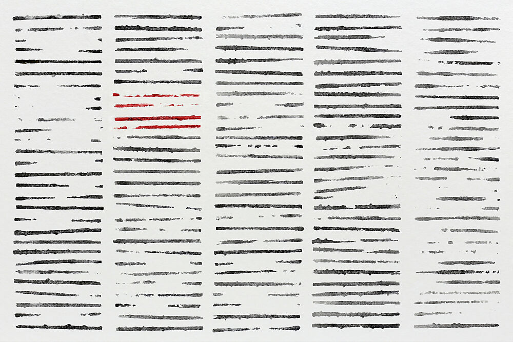 Contrasting Red Lines art print by Natalie Bruns for $57.95 CAD