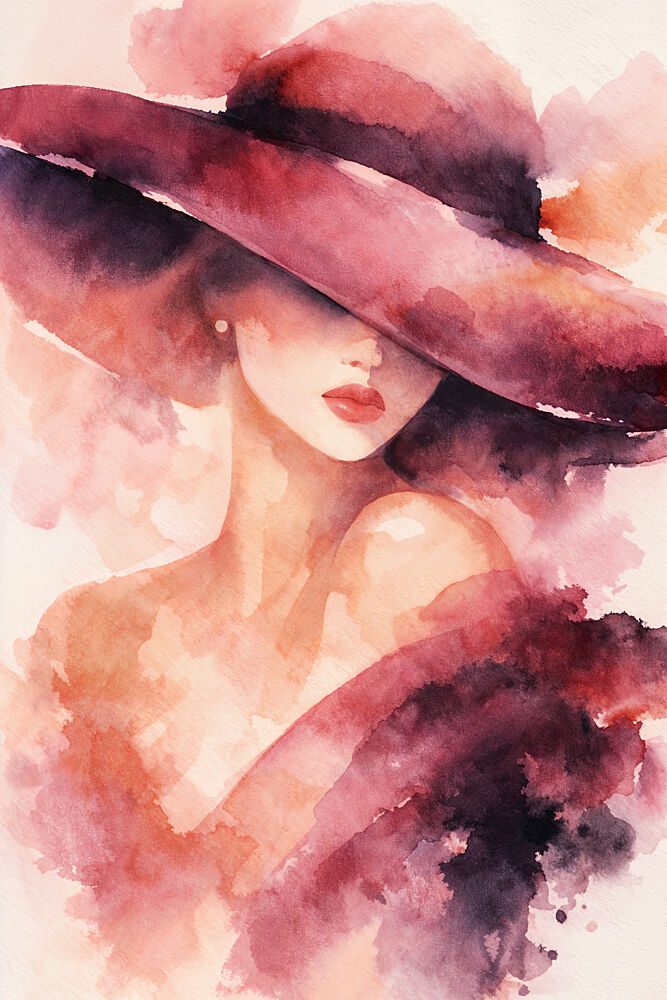 Elegant Woman in Hat art print by Natalie Bruns for $57.95 CAD
