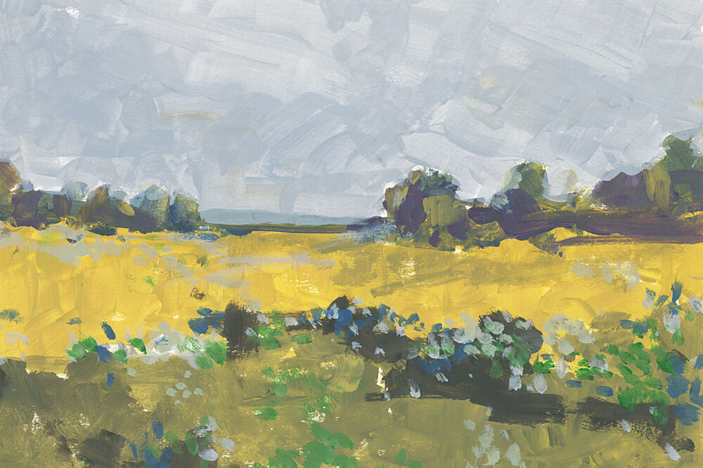 Serene Yellow Fields art print by Cartissi for $57.95 CAD