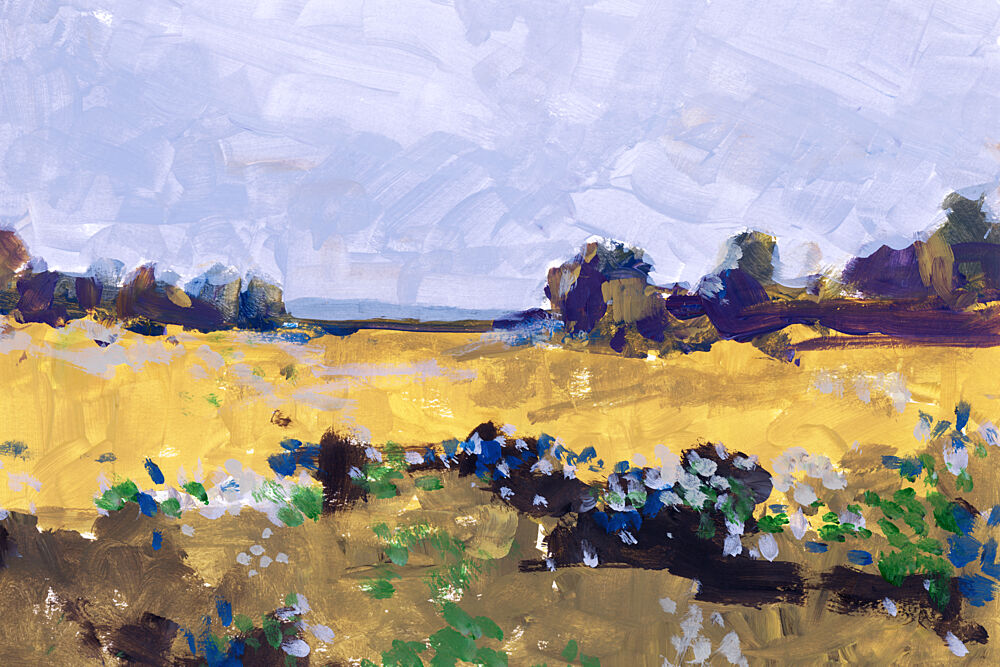 Golden Summer Field art print by Cartissi for $57.95 CAD