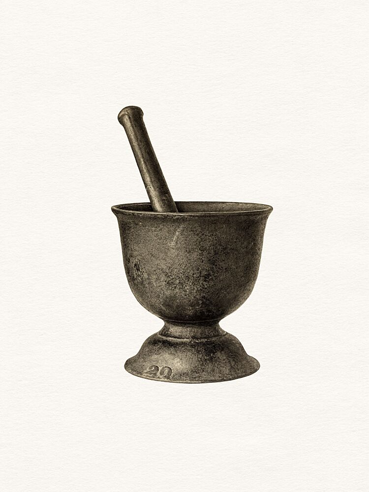 Vintage Apothecary Mortar art print by Wild Violets for $57.95 CAD
