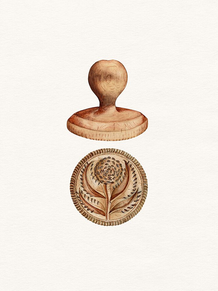 Rustic Wood Flower Stamp art print by Wild Violets for $57.95 CAD