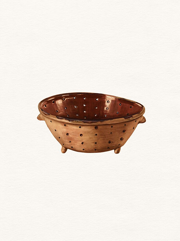 Rustic Terracotta Colander art print by Wild Violets for $57.95 CAD