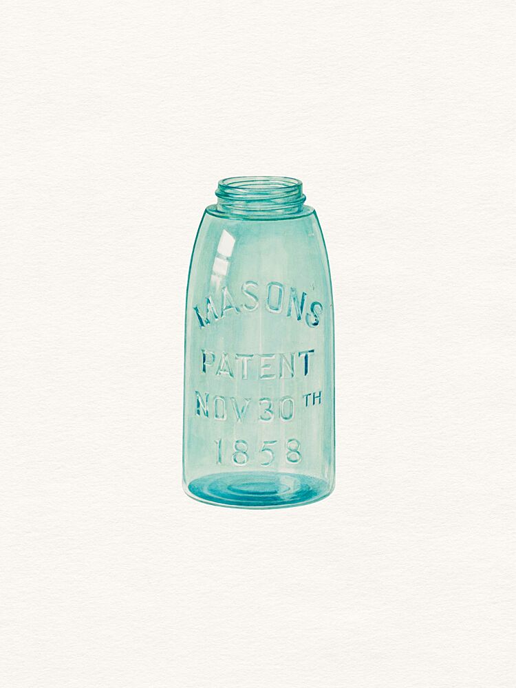 Aqua Canning Jar art print by Wild Violets for $57.95 CAD