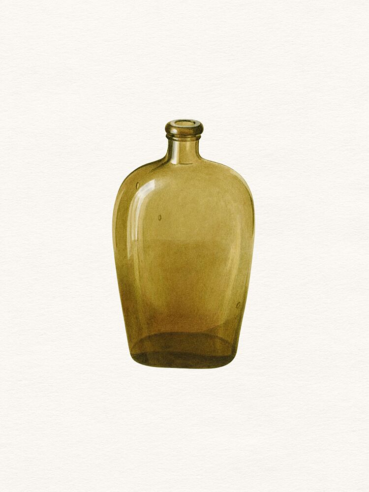 Vintage Green Glass Bottle art print by Wild Violets for $57.95 CAD