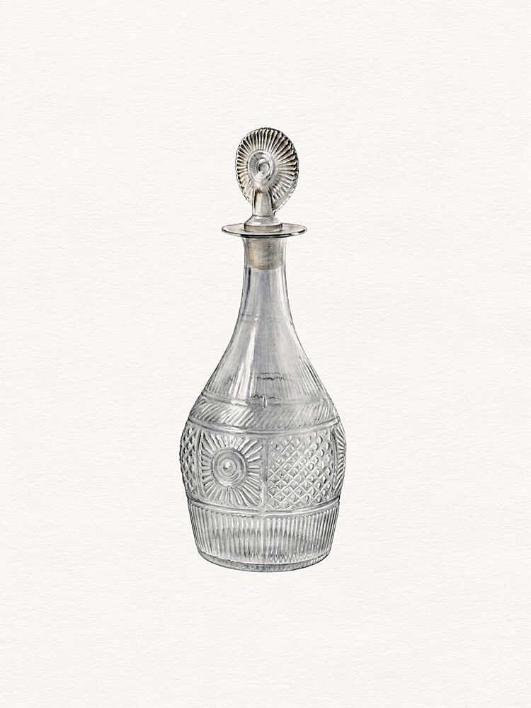 Vintage Crystal Decanter art print by Wild Violets for $57.95 CAD
