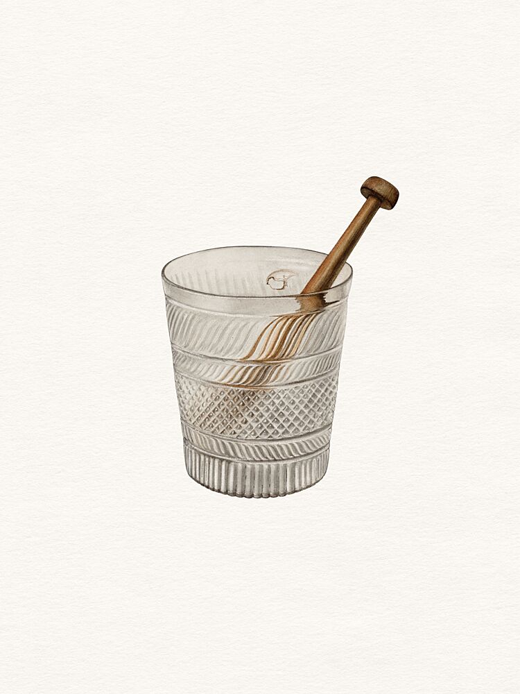 Cocktail Muddler in Glass art print by Wild Violets for $57.95 CAD