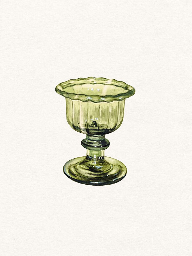 Antique Green Goblet art print by Wild Violets for $57.95 CAD