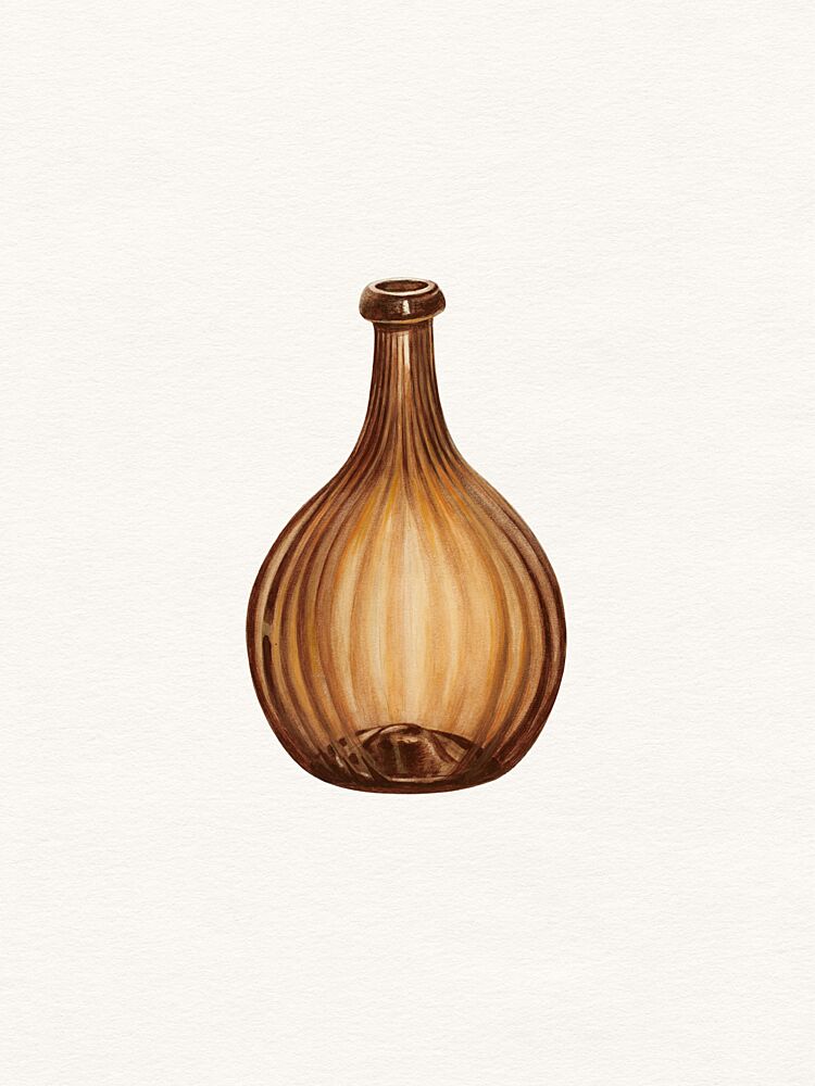 Amber Ribbed Bottle art print by Wild Violets for $57.95 CAD
