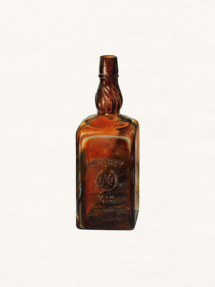 Centenary Whiskey Bottle art print by Wild Violets for $57.95 CAD