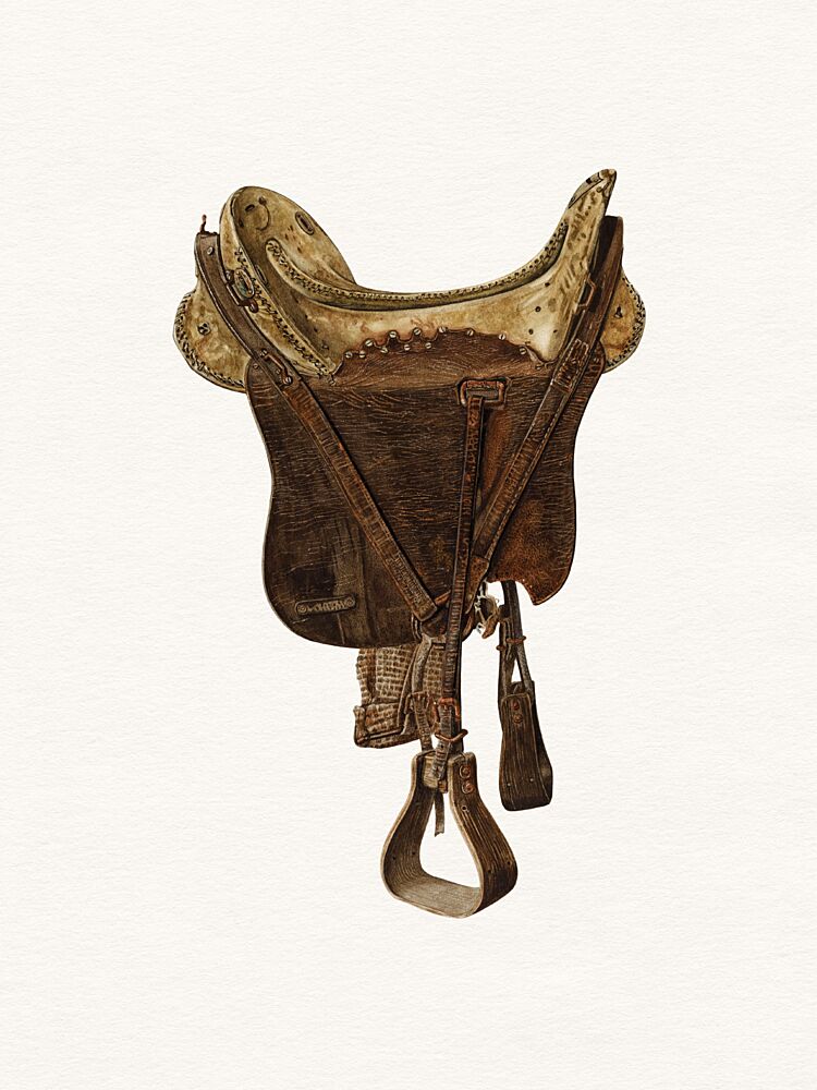 Vintage Western Saddle art print by Wild Violets for $57.95 CAD