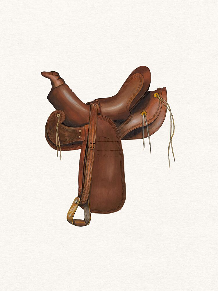 Classic Western Saddle art print by Wild Violets for $57.95 CAD