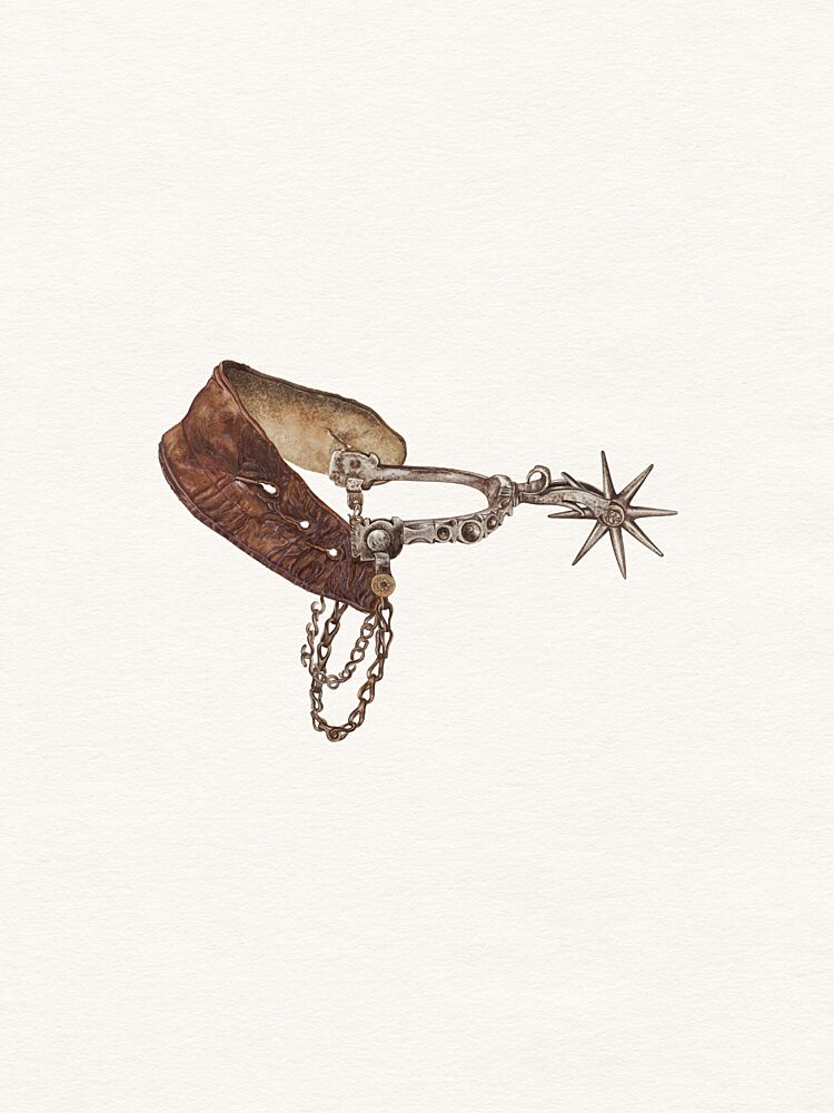Vintage Cowboy Spur art print by Wild Violets for $57.95 CAD