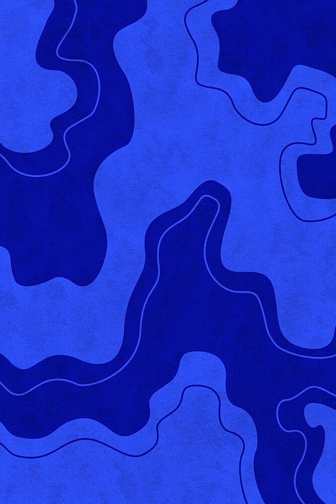 Wavy Blue Abstraction art print by Karen Menzenbach for $57.95 CAD
