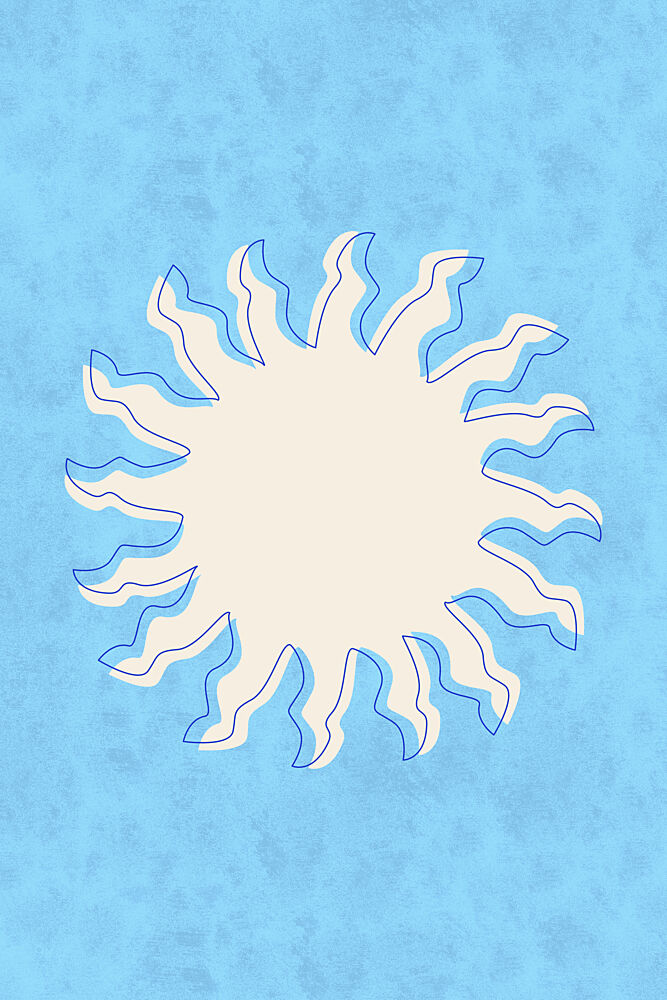 Serene Blue Sun art print by Karen Menzenbach for $57.95 CAD