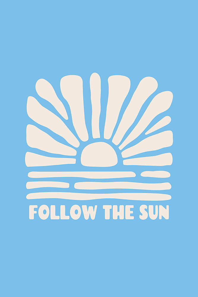 Follow the Sun Waves art print by Karen Menzenbach for $57.95 CAD