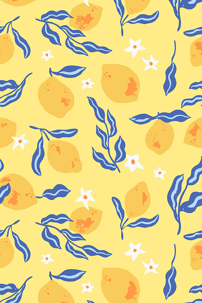 Vibrant Lemon Pattern art print by Karen Menzenbach for $57.95 CAD