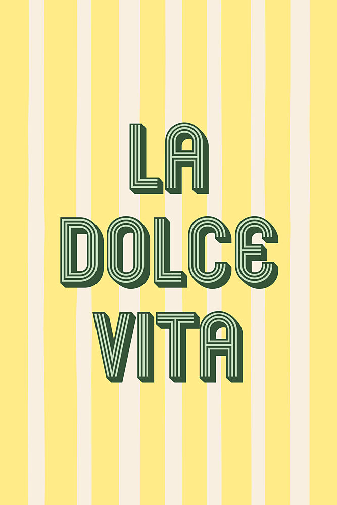 la Dolce Vita Yellow Stripes art print by Karen Menzenbach for $57.95 CAD