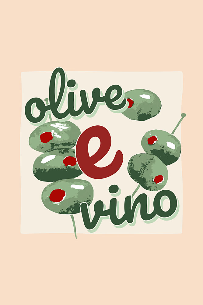 Olive E Vino art print by Karen Menzenbach for $57.95 CAD