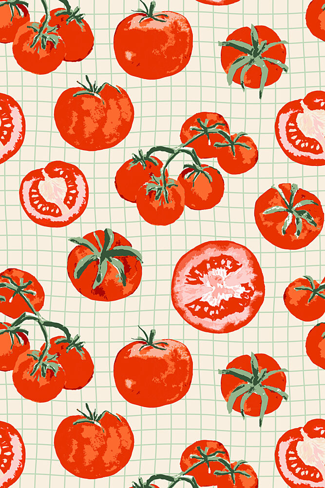 Fresh Tomato Grid art print by Karen Menzenbach for $57.95 CAD