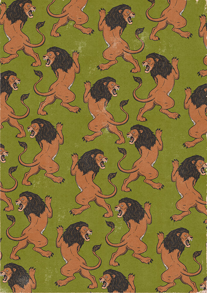 Roaring Lion Pattern art print by Nicholas for $57.95 CAD