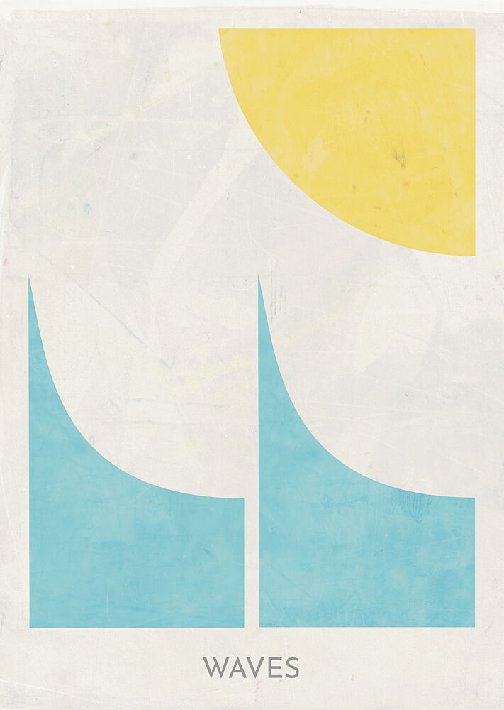 Abstract Sun Waves art print by Ellen Greup for $57.95 CAD