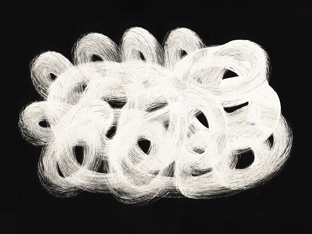 Abstract White Motion art print by Santhosh Ch for $57.95 CAD