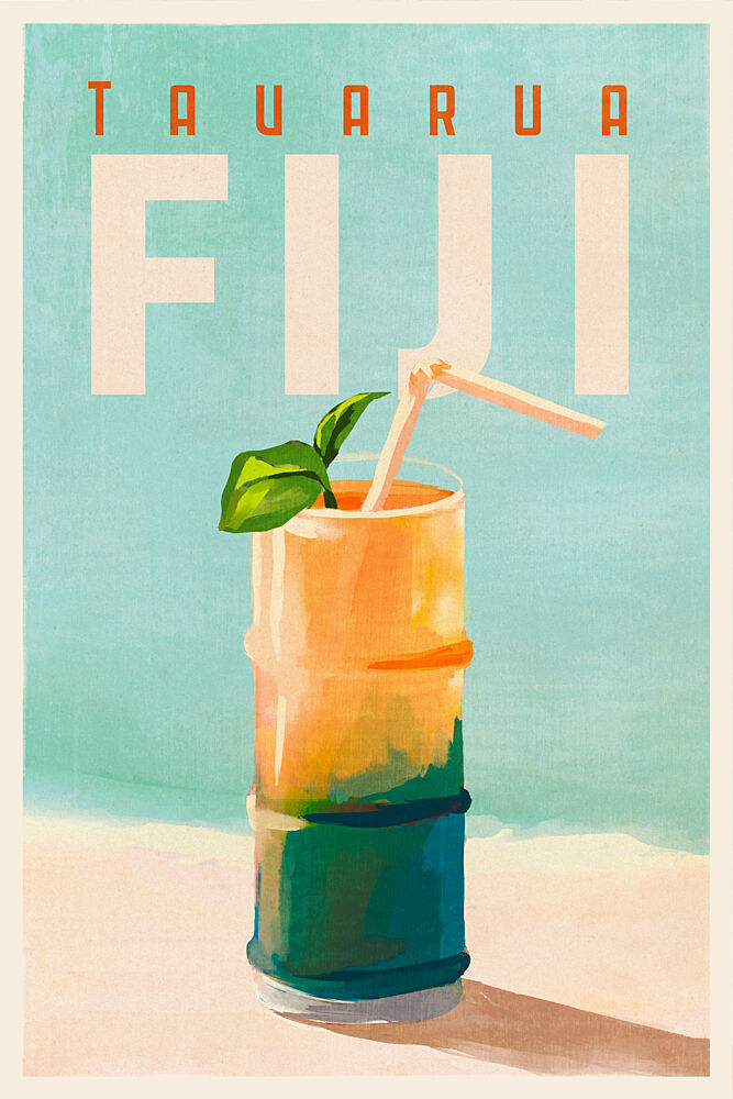 Fiji Tropical Drink art print by The Whiskey Ginger for $57.95 CAD