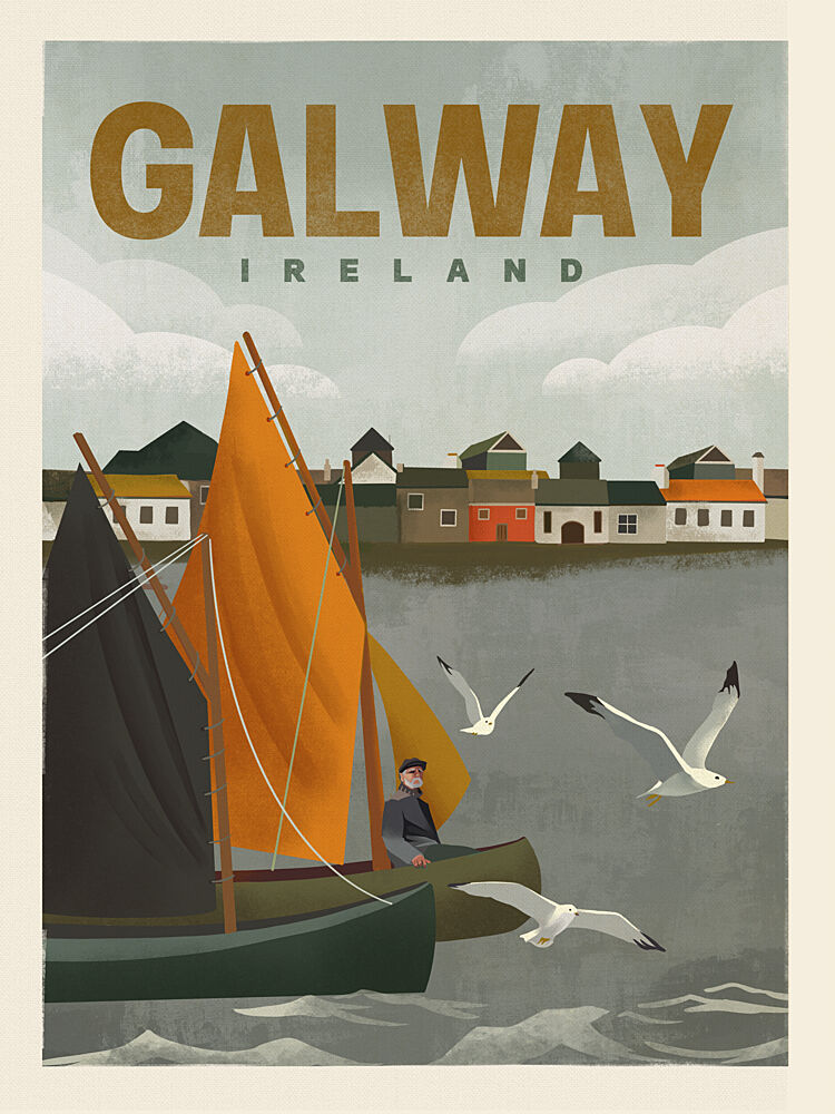 Galway Sailing Boats art print by The Whiskey Ginger for $57.95 CAD