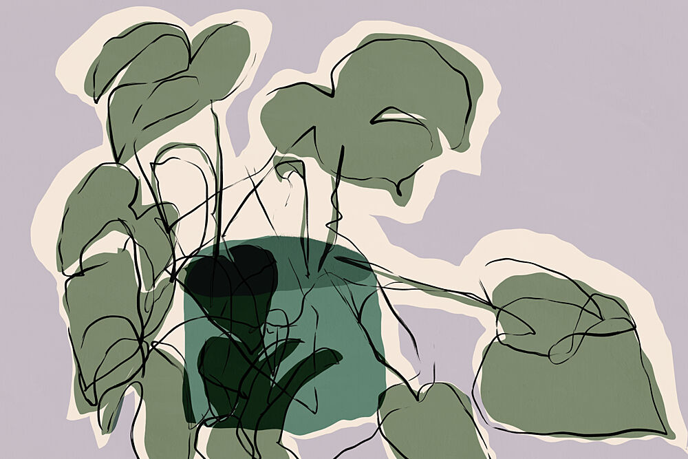 Abstract Potted Plant art print by Treechild for $57.95 CAD