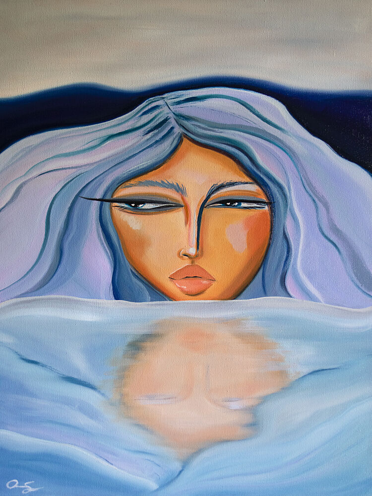 Ethereal Womans Reflection art print by Amy Straley for $57.95 CAD