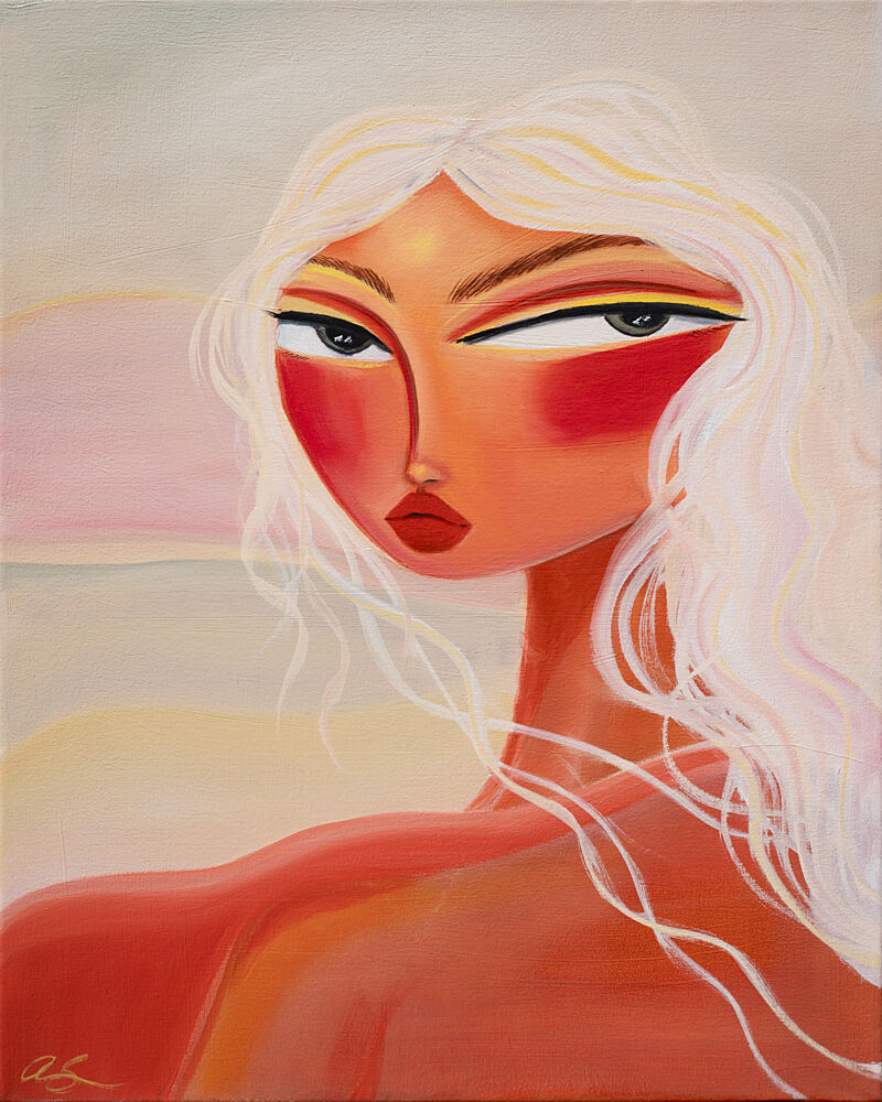 Blonde Sunset Gaze art print by Amy Straley for $57.95 CAD