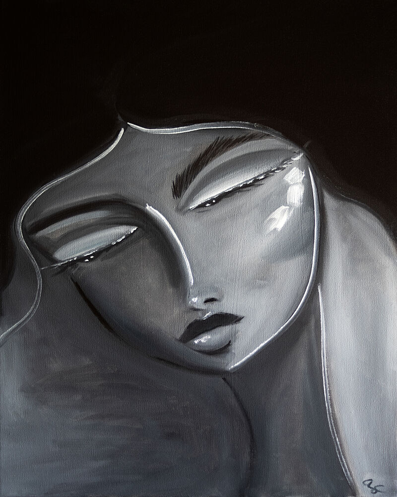 Serene Woman Portrait art print by Amy Straley for $57.95 CAD