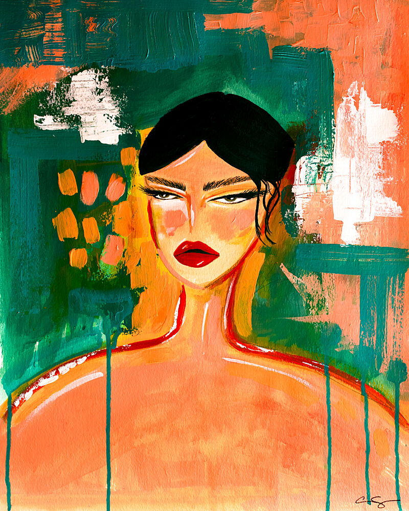 Bold Abstract Woman art print by Amy Straley for $57.95 CAD