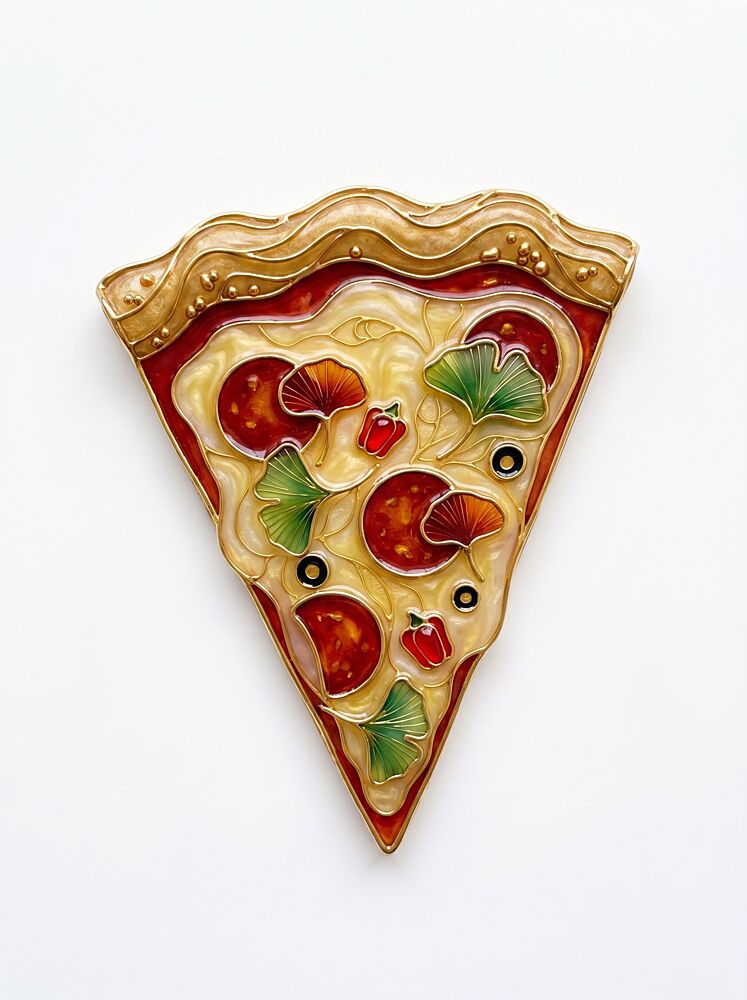 Vibrant Pizza Slice art print by Markus Hermannsdorfer for $57.95 CAD
