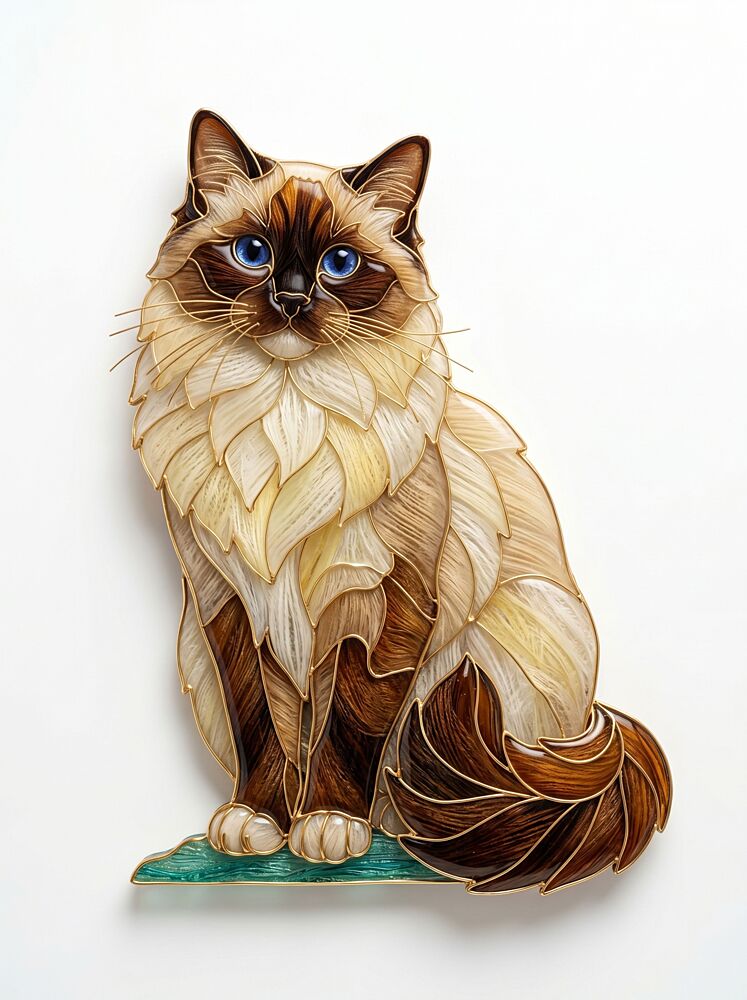 Elegant Ragdoll Cat art print by Markus Hermannsdorfer for $57.95 CAD