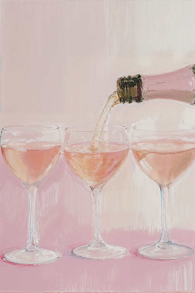 Pouring Pink Champagne art print by The Art Concept for $57.95 CAD