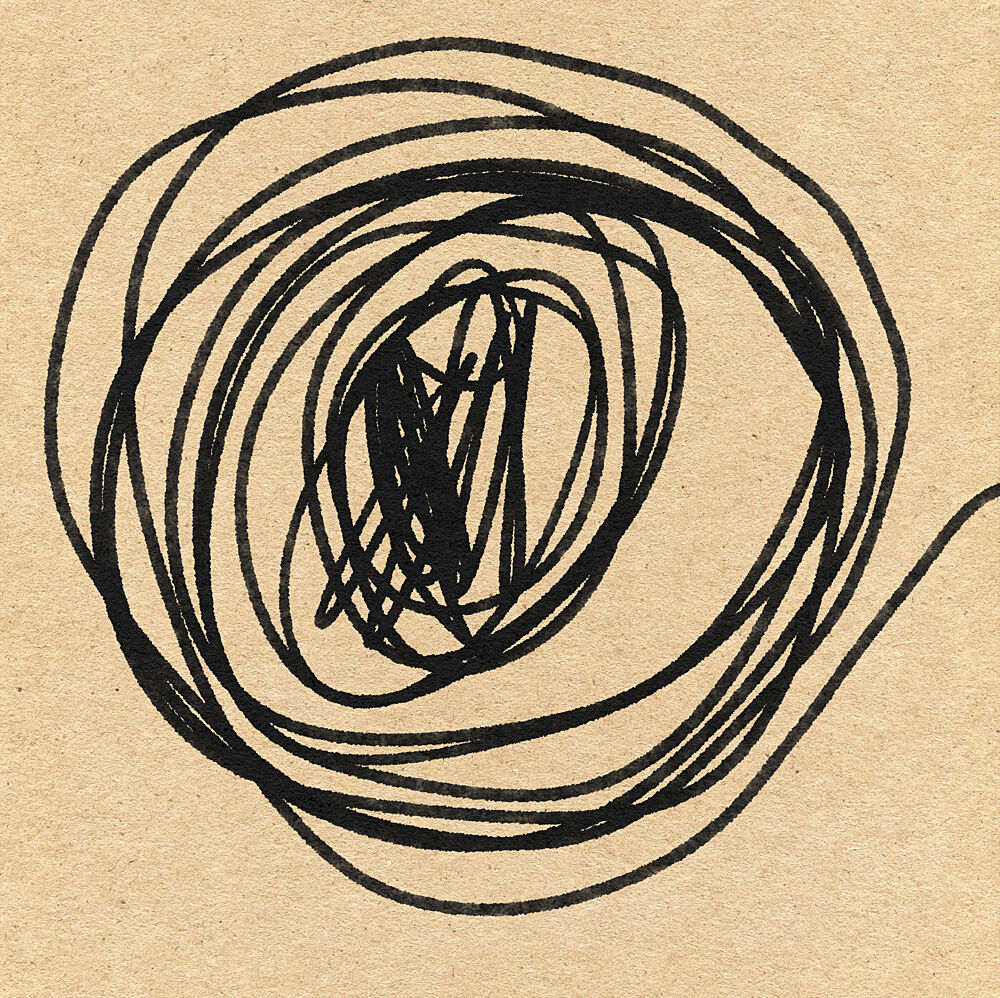 Chaotic Ink Scribble art print by Nicholas for $57.95 CAD