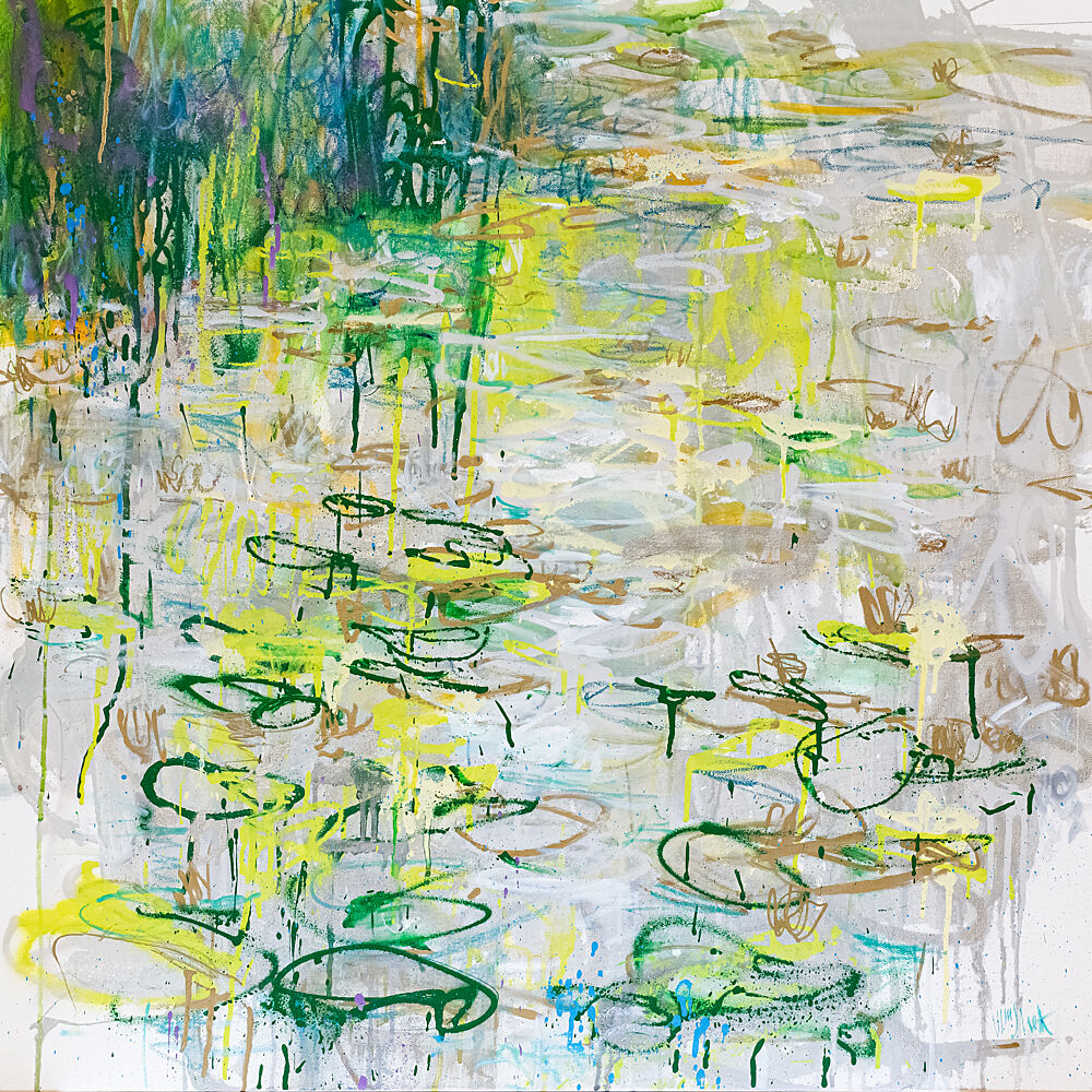 Vibrant Lily Pond art print by Wayne Sleeth for $57.95 CAD