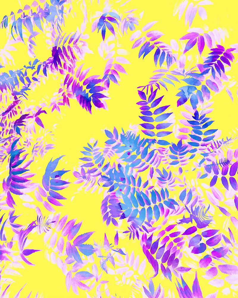 Vibrant Watercolor Leaves art print by Uma Gokhale for $57.95 CAD