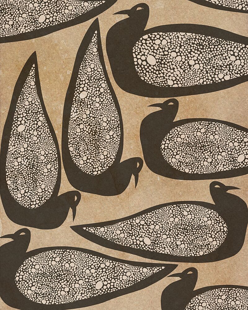 Minimalist Bird Pattern art print by Josie George for $57.95 CAD