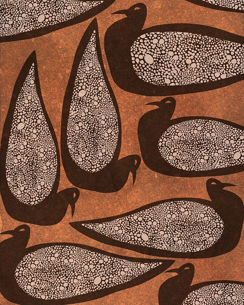 Earthy Abstract Birds art print by Josie George for $57.95 CAD
