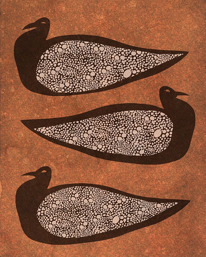 Textured Abstract Birds art print by Josie George for $57.95 CAD