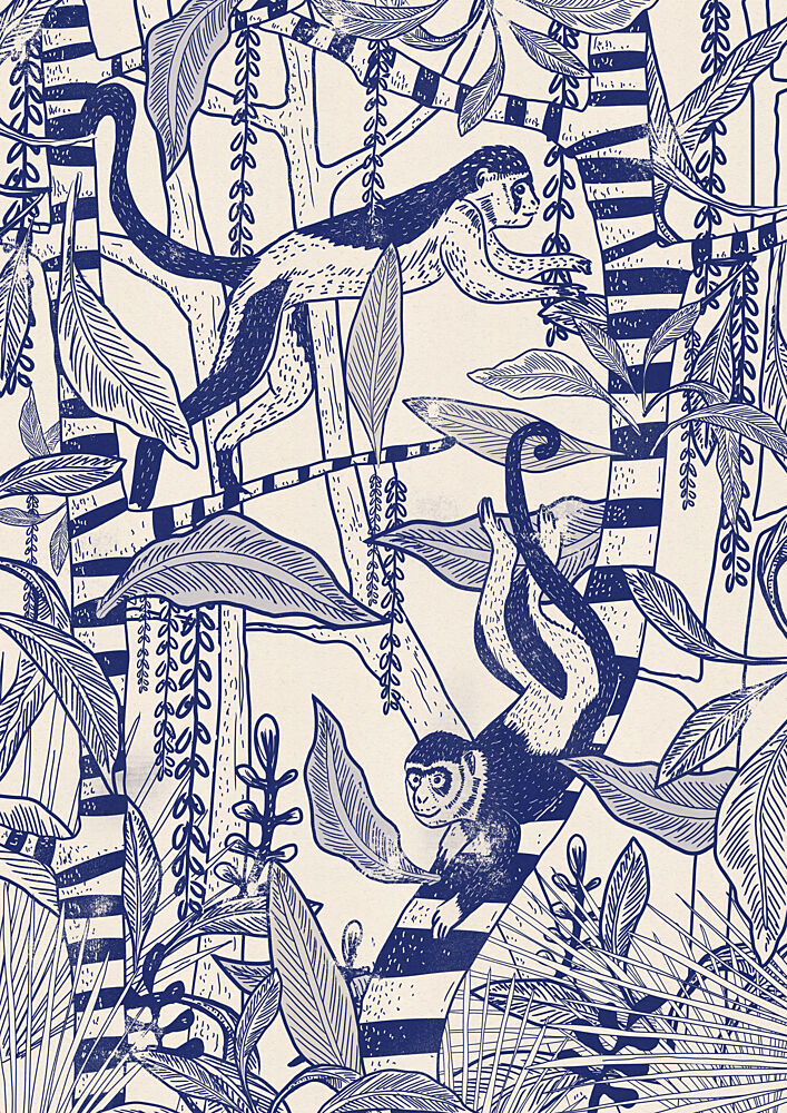 Lively Jungle Monkeys art print by Nicholas for $57.95 CAD
