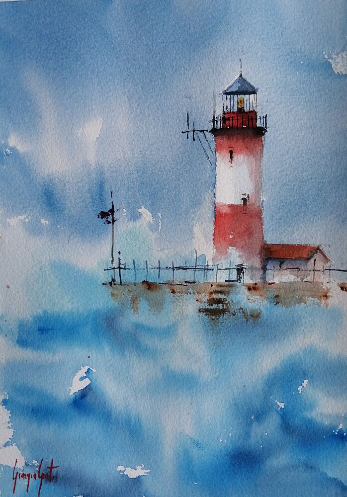 Coastal Lighthouse Serenity art print by Giorgio Gosti for $57.95 CAD