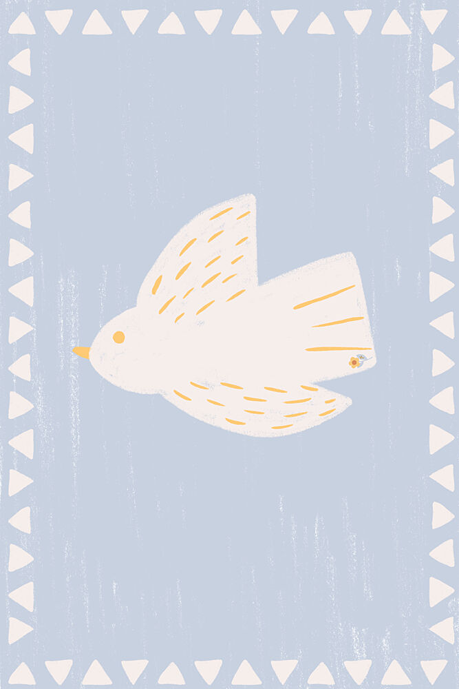 Peaceful White Bird art print by Menina Lisboa for $57.95 CAD