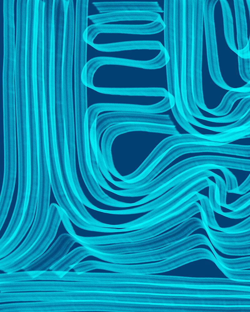 Flowing Blue Waves art print by Josie George for $57.95 CAD