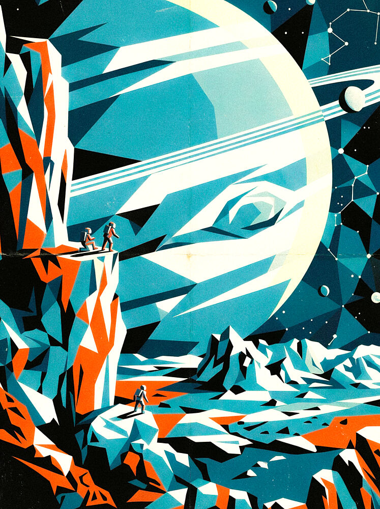 Astronauts Giant Planet View art print by Taudalpoi for $57.95 CAD